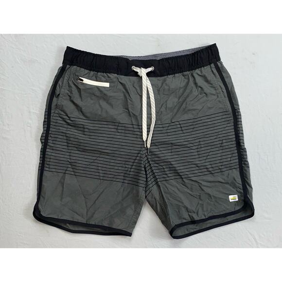 Vouri V330 Men's Banks Pull On Athletic Shorts. Gray Stripe, Men's Size M. EUC! - Picture 1 of 5